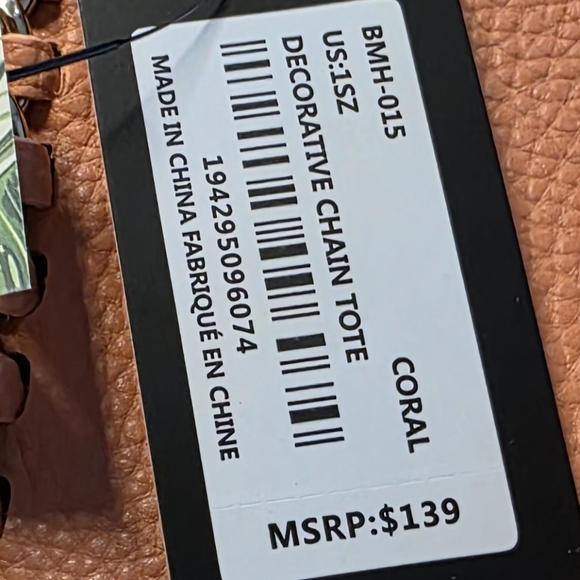 Badgley Mischka Black Tote Bag with Gold Chain Accents - Picture 6 of 6